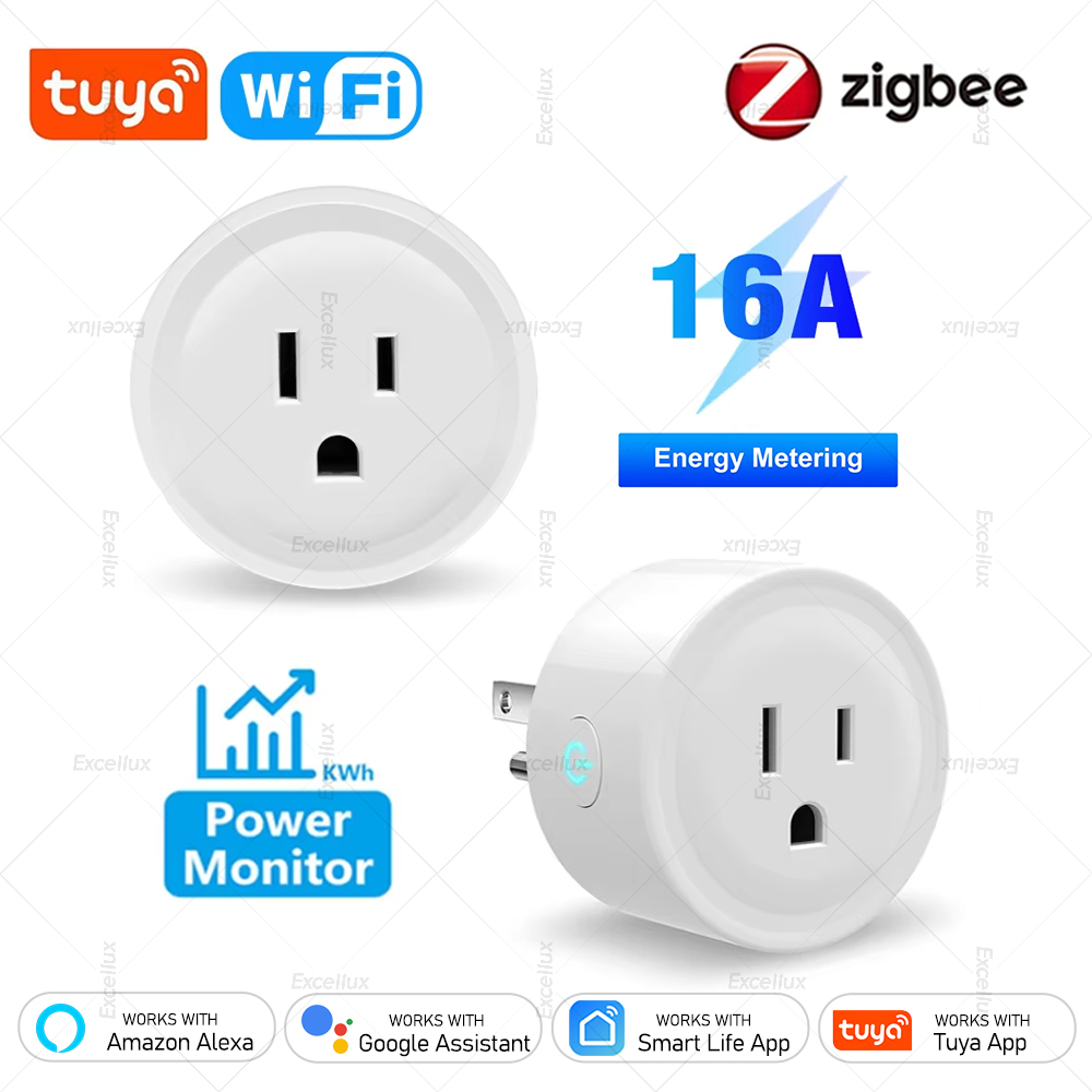Tuya Wifi Socket - Умная розетка Tuya 16A Zigbee/Wi-Fi (США,