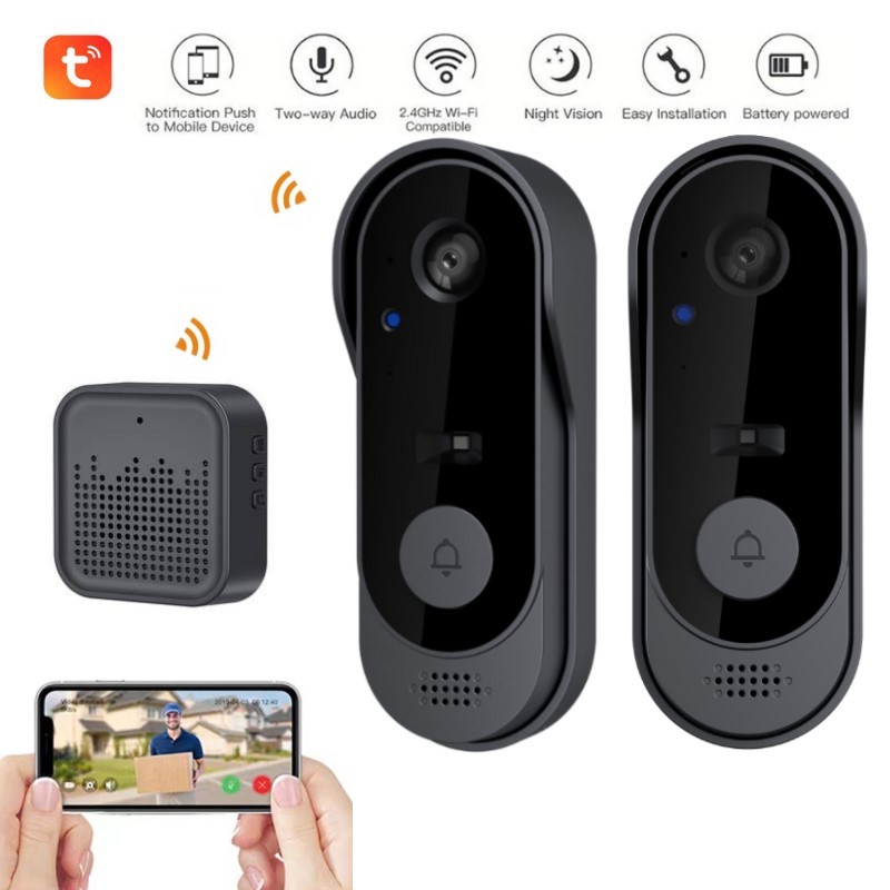 Smart Home Video Doorbell Enhanced Security With Smart Doorbell - Tuya WIFI камера дверной звонок HD