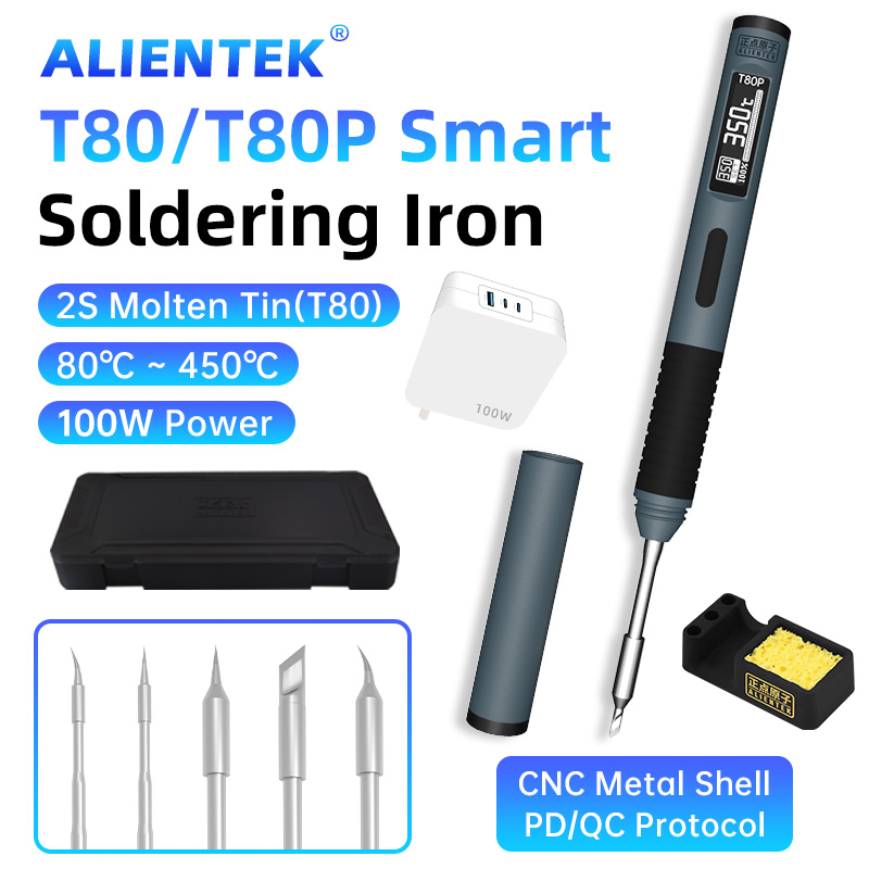Smart Home Interior - Паяльник ALIENTEK T80 Smart, 100 Вт,
