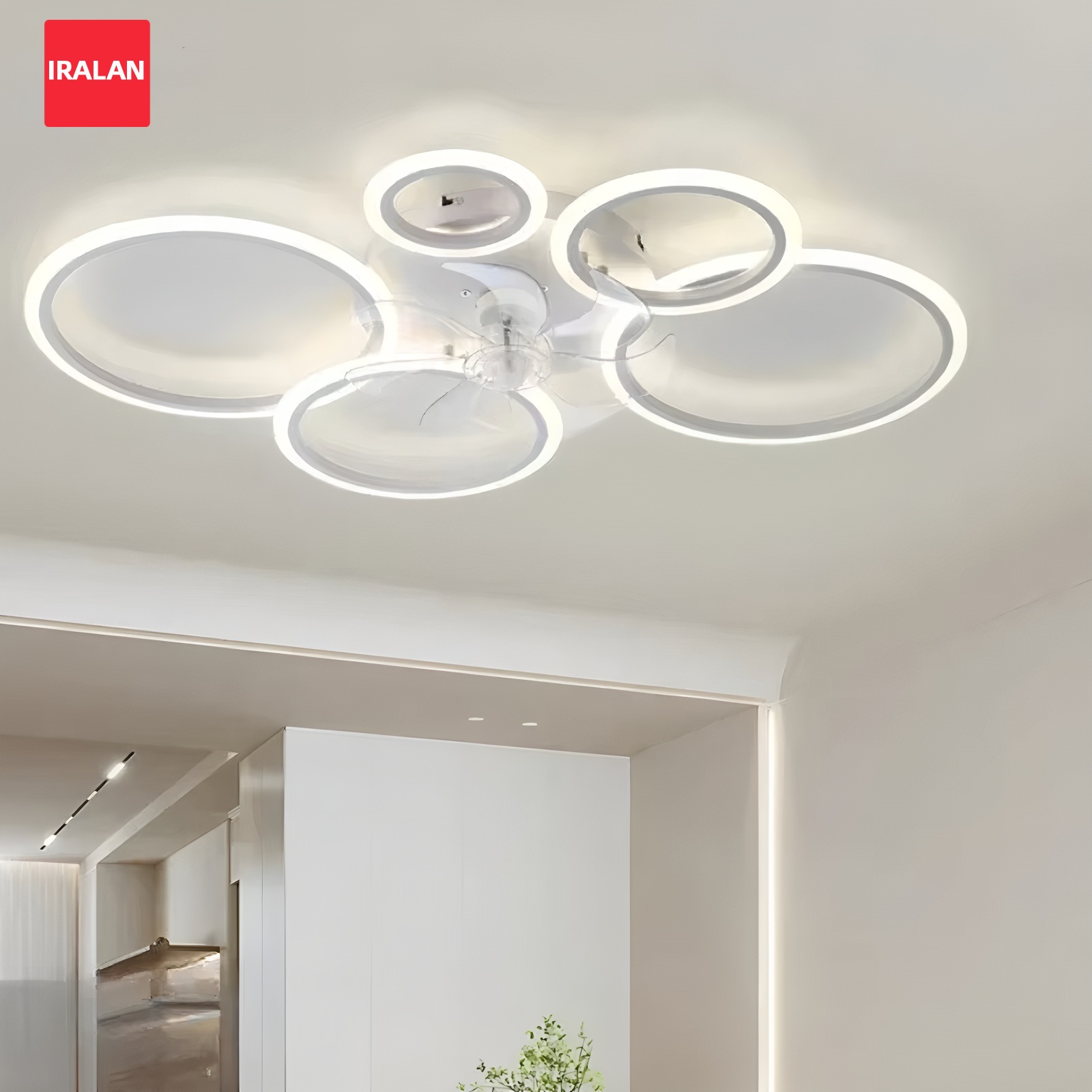 Smart Ceiling Fan - Потолочный вентилятор с LED-подсветкой в скандинавском