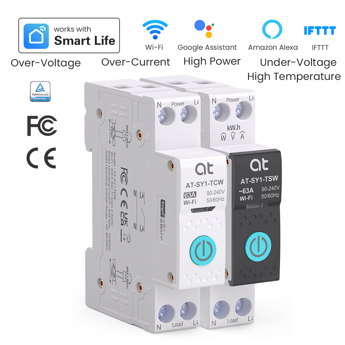 Smart Light Switch - Автоматический выключатель Tuya Wi-Fi Smart 1P