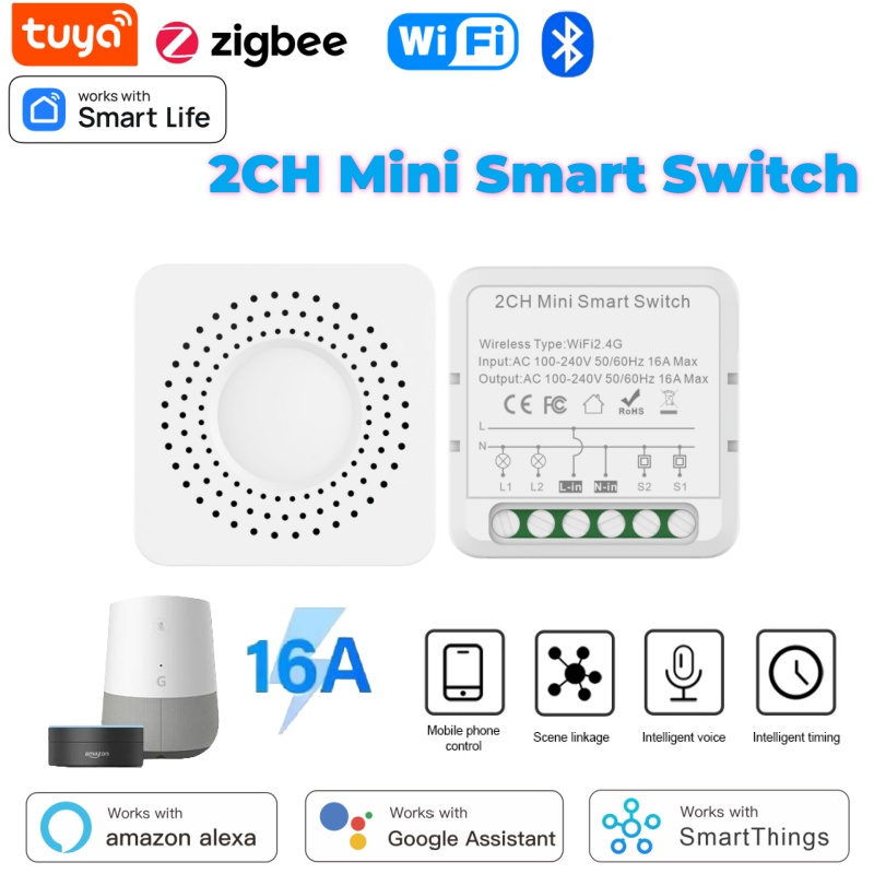 Smart Light Switch - Умный мини-выключатель Tuya WiFi на 1-2-3-4