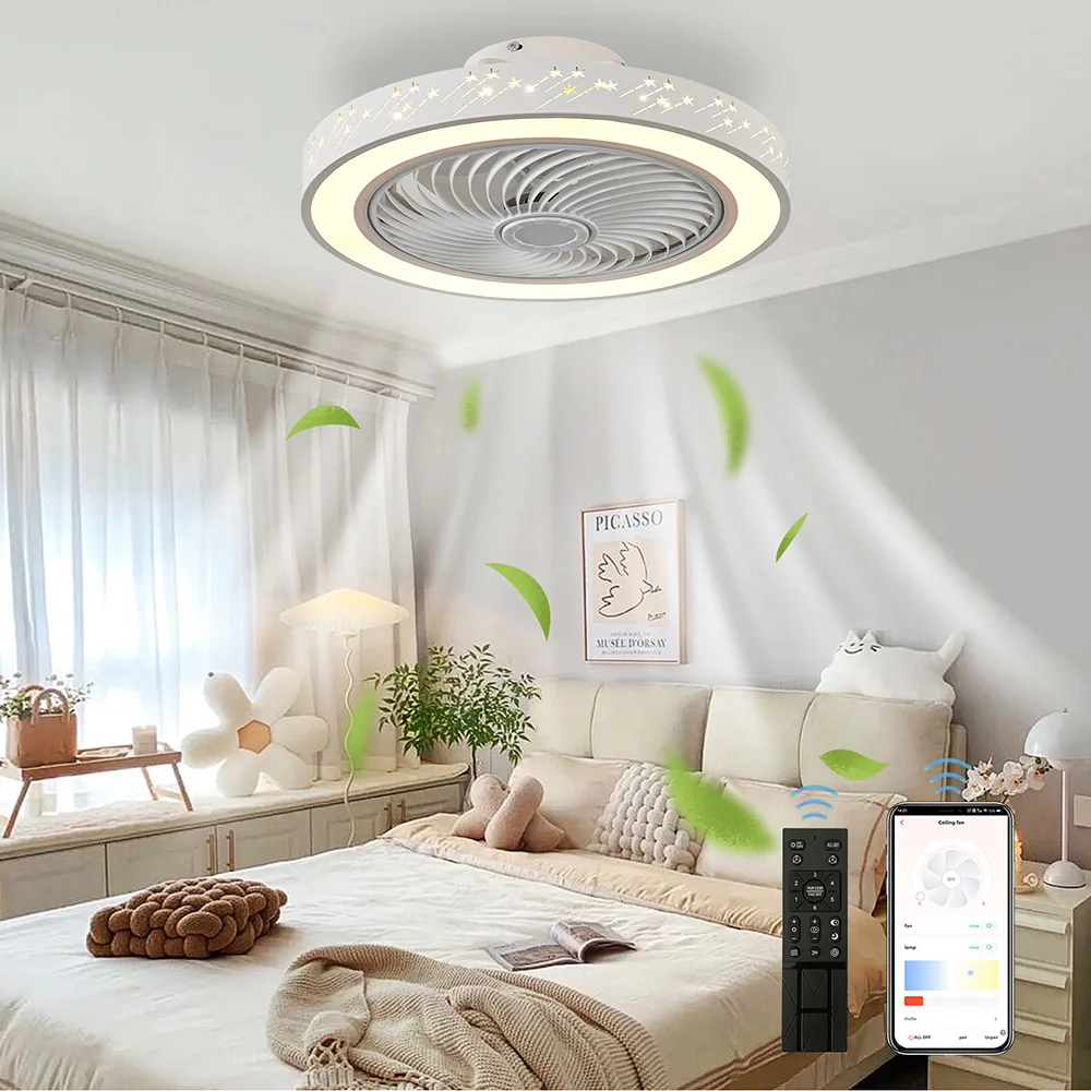 Smart Ceiling Fan - Потолочный вентилятор с дистанционным управлением, выдвижной