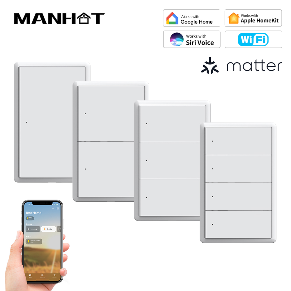 Smart Light Switch - Умный Wi-Fi выключатель MANHOT Homekit без
