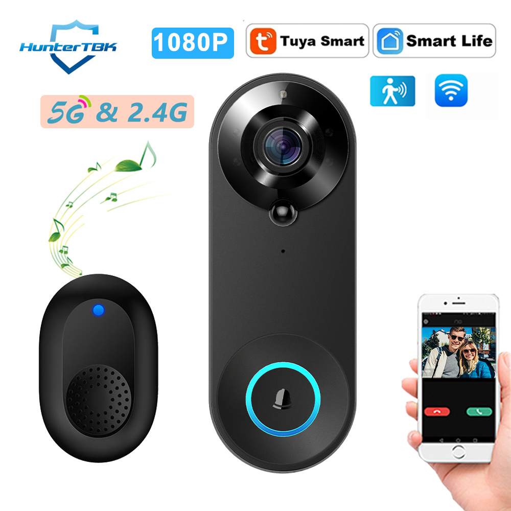 Smart Home Video Doorbell Enhanced Security With Smart Doorbell - Видеодомофон 5G/2.4G WiFi с беспроводной камерой