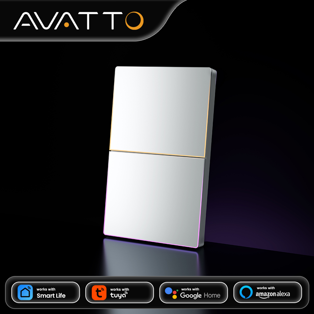 Tuya Wifi Socket - AVATTO 1/2/3/4-клавишный WiFi-умный выключатель света, беспроводной