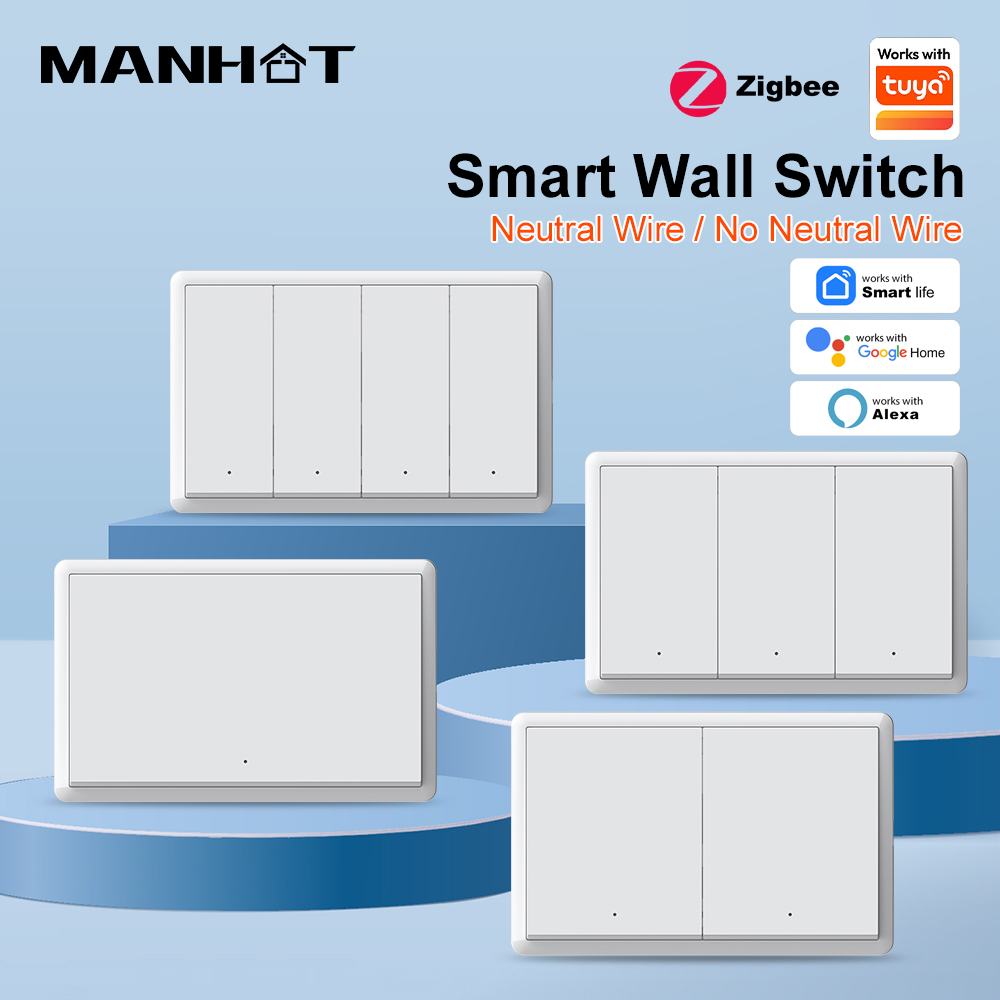 Smart Light Switch - Умный выключатель MANHOT ZigBee3.0 без нейтрального
