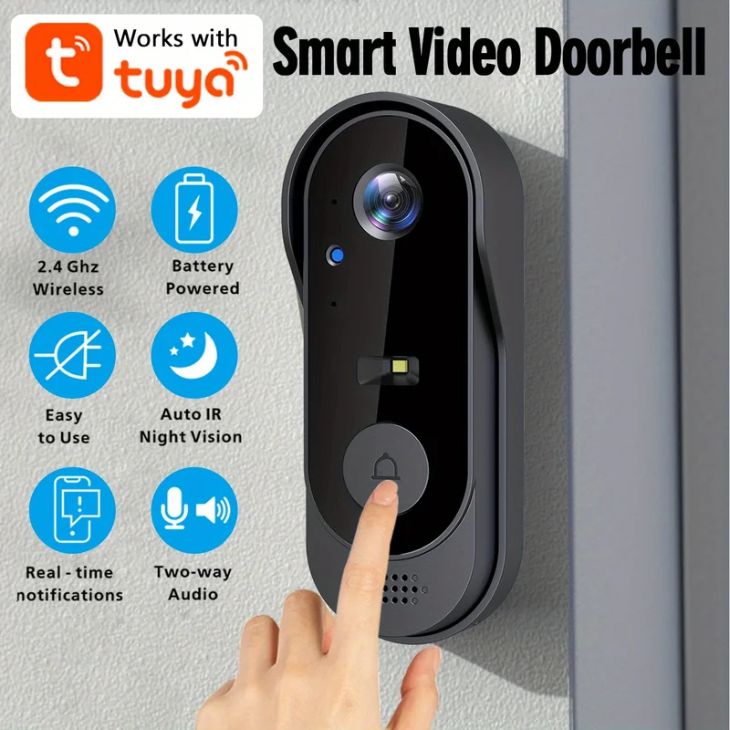 Smart Home Video Doorbell Enhanced Security With Smart Doorbell - Умный видеодомофон Tuya WiFi для дома,