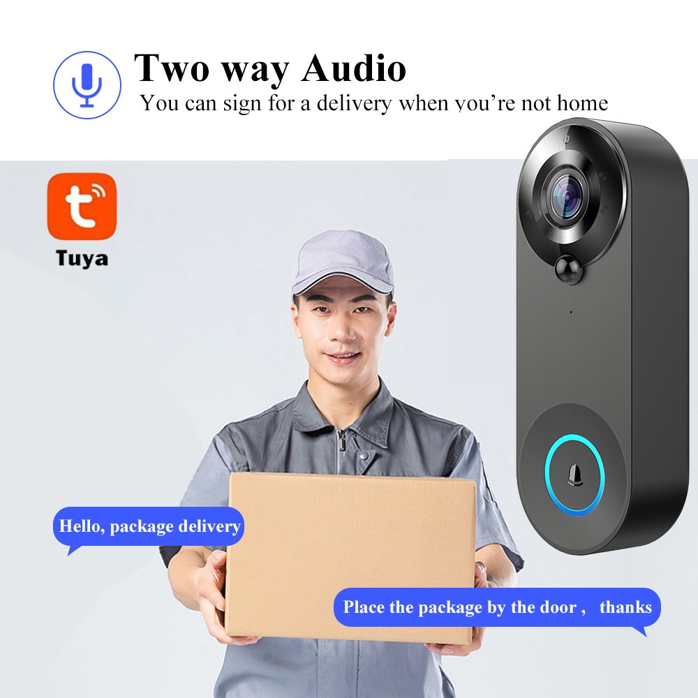 Tuya 1080P беспроводной Wi-Fi  – обзор и цена Smart Home Video Doorbell Enhanced Security With Smart Doorbell
