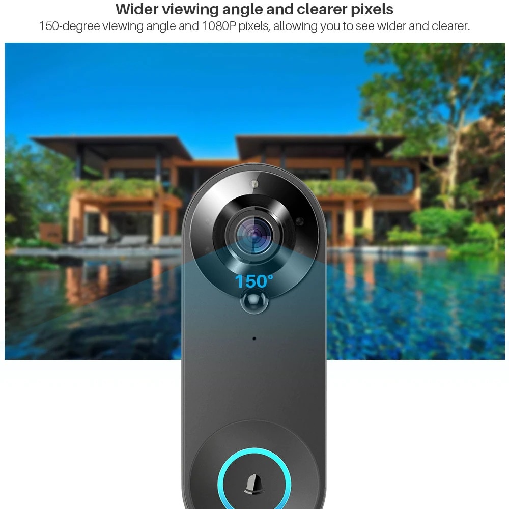 Tuya 1080P беспроводной Wi-Fi  – обзор и цена Smart Home Video Doorbell Enhanced Security With Smart Doorbell