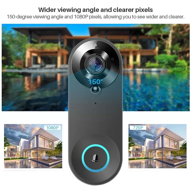 HD 1080P умный беспроводной дв – обзор и цена Smart Home Video Doorbell Enhanced Security With Smart Doorbell