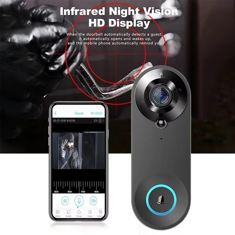 HD 1080P умный беспроводной дв – обзор и цена Smart Home Video Doorbell Enhanced Security With Smart Doorbell