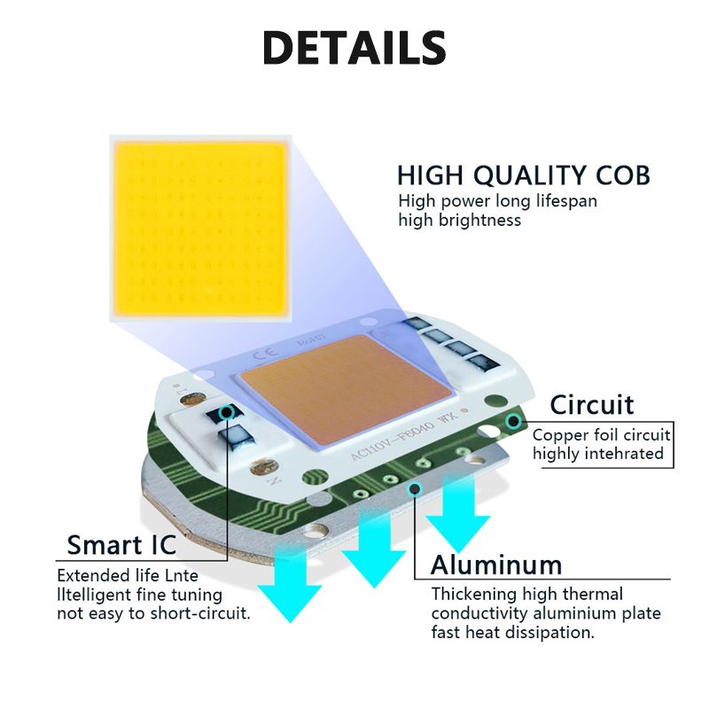 3000K 6000K Φ COB Chip Светоди – обзор и цена Smart Home Outdoor